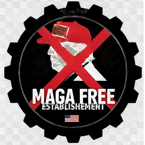MAGA FREE ESTABLISHMENT sticker (Buy this for your favorite businesses)