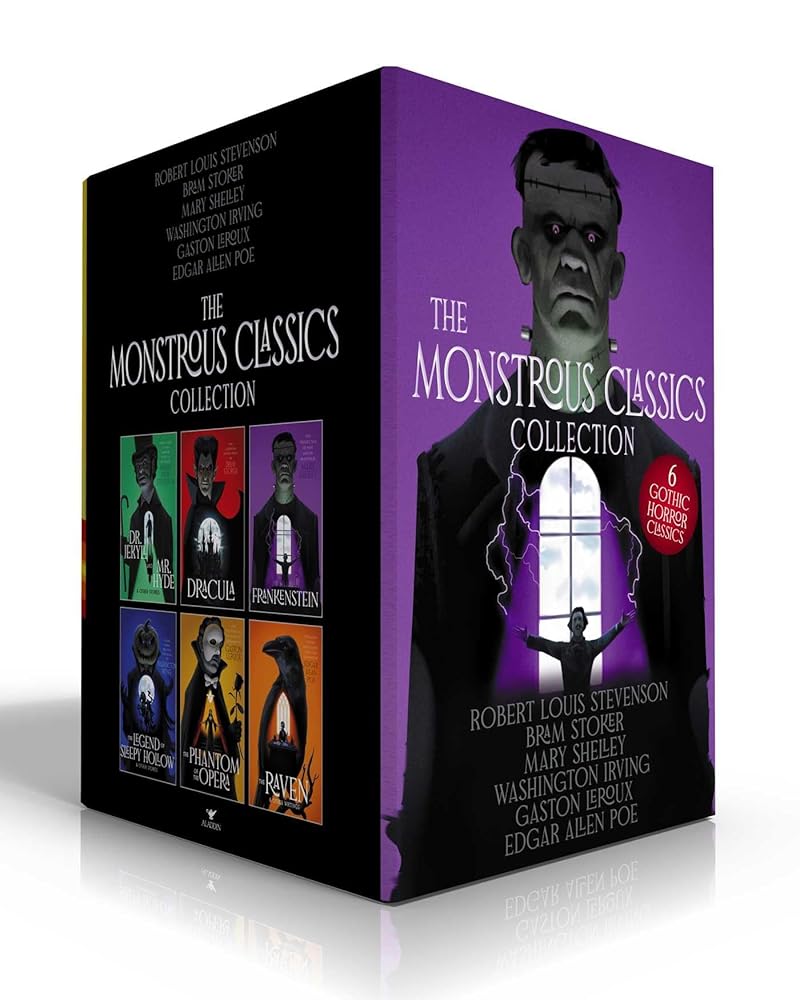 The Monstrous Classics Collection (Boxed Set): Dr. Jekyll and Mr. Hyde & Other Stories; Dracula; Frankenstein; The Legend of Sleepy Hollow & Other ... of the Opera; The Raven & Other Writings cover image