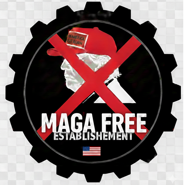 MAGA FREE ESTABLISHMENT sticker (Buy this for your favorite businesses)